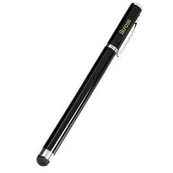 iKross Stainless Steel Capacitive Stylus with Ball Pen (Black) for iPad 2, new iPad, Kindle Fire, iPhone 4S 4 3GS, iPod Touch, Motorola Xoom, Xyboard, Droid, Samsung Galaxy, Asus Eee Pad Transformer, Acer Iconia, ViewSonic gTablet, Toshiba Thrive, Superpad, HP Touchpad, Blackberry Playbook & Other tablets - Retail Packaging