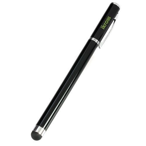 iKross Stainless Steel Capacitive Stylus with Ball Point Pen (Black) for iPad Mini, iPad 2/3, new iPad, iPhone 5 4S 4 3GS, iPod Touch, Motorola Xoom, Xyboard, Droid, Samsung Galaxy S III/S3 GT-I9300, Asus Eee Pad Transformer, Asus Memo, Asus Padfone , Acer Iconia, ViewSonic gTablet, Toshiba Thrive, Superpad, HP Touchpad, Blackberry Playbook & Other tablets - Retail Packaging iKross Stainless Steel Capacitive Stylus with Ball Point Pen (Black) for iPad Mini, iPad 2/3, new iPad, iPhone 5 4S 4 3GS, iPod Touch, Motorola Xoom, Xyboard, Droid, Samsung Galaxy S III/S3 GT-I9300, Asus Eee Pad Transformer, Asus Memo, Asus Padfone , Acer Iconia, ViewSonic gTablet, Toshiba Thrive, Superpad, HP Touchpad, Blackberry Playbook & Other tablets - Retail Packaging