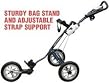 Linksman Golf 3 Wheel Golf Push Cart