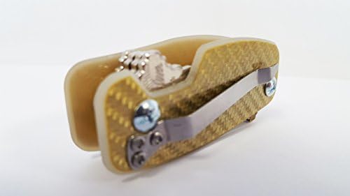 3-1/2" Folding Carbon Fiber Key Organizer, Gold