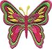 2.5 Pink & Green Spring Butterfly Wings Animal Patch