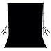 Lyly County Background 5x7ft Non-Woven Fabric Solid Color Black Screen Photo Backdrop Studio Photography Props LY062