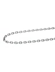 Ladies Real Solid 18K White Gold Italy Cable Link Chain Necklace 16" 9.2 Grams