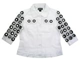 HOLIDAY SALE - FREE SHIPPING! BEREK Rhinestone Accented Crocheted Sleeve Jean Jacket