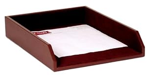 Chocolate Brown Leather Legal Letter Tray