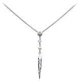 Kit Heath Sterling Silver 90DBBLA Ladies Contemp Snowflake Necklace with Beads & Enamel Detail White Freshwater Pearl Moonstone Blue Lace Agate