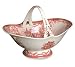French Country Red Toile Porcelain Basket Shape Dish/Bowl For Home Decor And French Country Decor