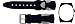 TechnoMarine 9550 Squale 20-mm Black Gel Strap with buckle