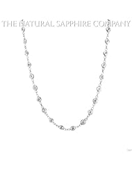 Natural White Sapphire Necklace with 59 White Sapphires 10.50ct. total.