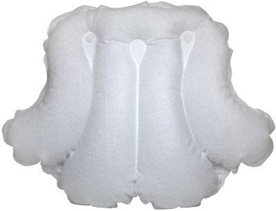 Spa Sister Luxury Inflatable Terrry Bath Pillow White
