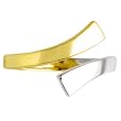 10k White Gold Yellow White Smooth Divided Toe Ring