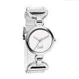 Dolce & Gabbana Women's CHEESE CAKE DW0725 White Calf Skin Quartz Watch with Silver Dial