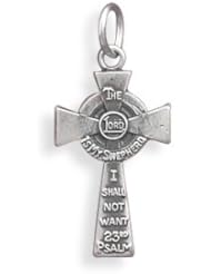 23rd Psalm Cross Charm