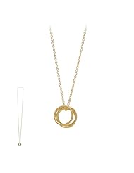 Dogeared Triple Textured Large Karma Gold Necklace - 36 Inches