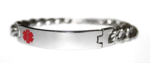 Medical Alert ID Jewelry - High Quality Stainless Steel Design LLRM-50 - Men and Women