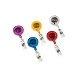 GBC BadgeMates Retractable Badge Reels, Clear, 5 Reels per Pack (37472)