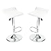 2 x Vinyl Air Lift Adjustable Swivel Bar Stools, -Pack of 2 (2002) (White)