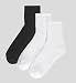 3 Pairs of Ribbed Top Sports Socks