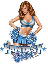 Michael Landefeld - Fantasy Team Cheerleader Pin-up Girl - Sticker / Decal