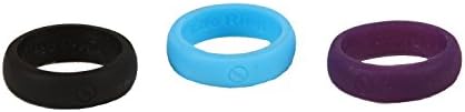 Life Ring - Women's Silicone Wedding Ring for Active Lifestyles | Flexible, Safe and Durable Silicone Wedding Band comes in Aqua, Maroon or Purple in US Sizes | 100% Life Time Replacement Warranty Included! Makes Great Gift or Stocking Stuffer! (Purple, Size 7)