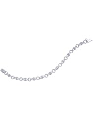 14K White Gold 1.55 Ct Diamond Flowing Fashion Bracelet