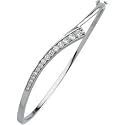 14K White Gold Journey Diamond Bracelet