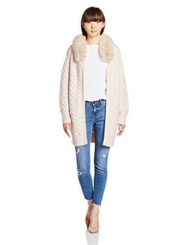 (レッセ・パッセ)LAISSE PASSE FOXファーケーブルニットパーカー