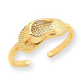 14k Sandal Toe Ring by JewelryWeb