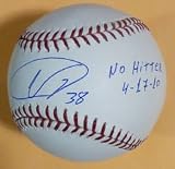 Ubaldo Jimenez Autographed Colorado Rockies MLB Baseball w/No Hitter Insc