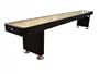 Playcraft Woodbridge 9' Espresso Shuffleboard with Camel carpet