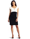 London Times Women's MJ Shutter Dress, Soft White/Black, 14