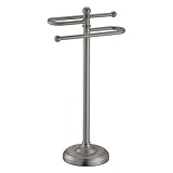 Gatco 1547 Counter Top S Style Towel Holder, Satin Nickel