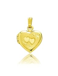 14K Yellow Gold Heart Baby Locket (10 x 10 mm)