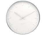 Karlsson KA4382 Wanduhr Mr. White Station Stahl poliert