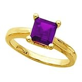 14K Yellow Gold Amethyst Ring