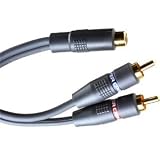 Monster ILJRY-1 F Single Female RCA to Dual Male RCA Y-Adapter