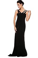 V-neck Sleeveless Cocktail Polyester Bodycon Dress/Evening Dress/Party Dress/Maxi Dress 