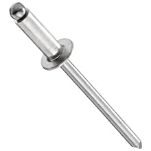 Aluminum Open End Rivet /w Steel 3/16" Diameter , .575" Length, Drill # 11, Grip .251"-.375" (Pack of 100)