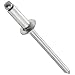 Aluminum Open End Rivet /w Steel 3/16" Diameter , .575" Length, Drill # 11, Grip .251"-.375" (Pack of 100)