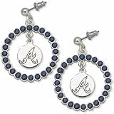 Atlanta Braves Spirit Crystal Logo Wreath Earrings