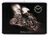 Eagle On Motorcycle Clock