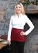 Burgandy Half waist apron with 3 pockets for servers waiters