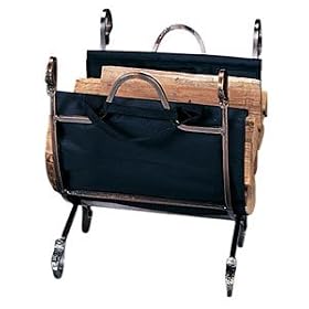 Antique Copper Log Holder With Canvas Carrier by UniFlame