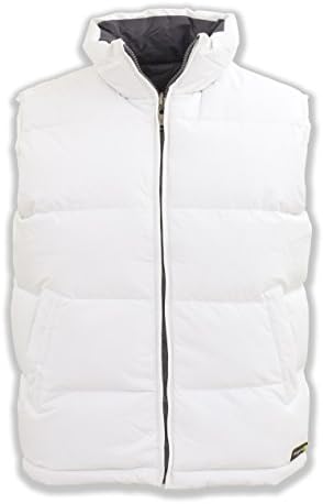 Tempco Men's Reversible Puffer Vest - Medium - White/Grey