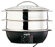 Magimix 11580, Vaporiera, 2 x 5,5 L, con timer, 1700 W, acciaio inox, colore: Verde