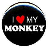 1 I Love My Monkey Button/Pin