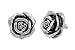Rose Earrings - Sterling Silver - 22 mm
