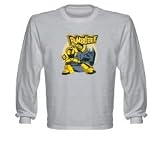 Transformers Animated Shirts - Bumblebee With City Scene 6.1 oz Ultra Cotton Youth Long-Sleeve Tee