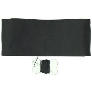 Genuine Black Leather Lace Up Steering Wheel Cover