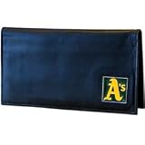 Oakland Athletics Embossed Leather Checkbook Cover - MLB Baseball Fan Shop Sports Team Merchandise